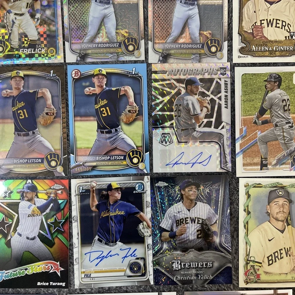 Milwaukee Brewers Baseball 28 Card Lot - Rookies, Stars, Inserts, Parallels‎